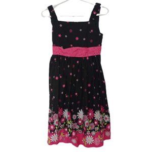 Jenny & Me fluorescent floral black dress